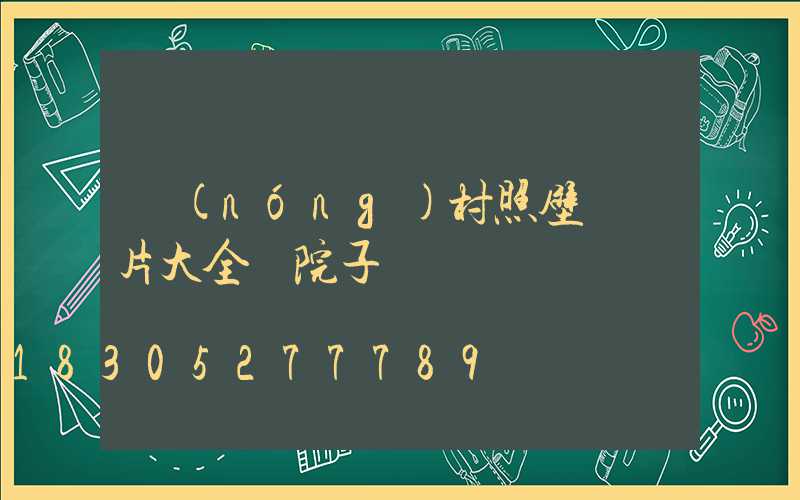農(nóng)村照壁墻圖片大全 院子